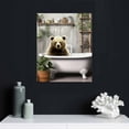 thumbnail image 4 of GOSMITH Bathroom Decor Wall Art Bear in Bathtub Funny Bear Pictures Bathroom Decor Bathroom Canvas Painting Bear Decorations Framed Artwork for Bathroom 12x16/16x20in Framed, 4 of 4