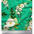 thumbnail image 1 of Soimoi Velvet Fabric Leaves & Arabian Jasmine Floral Decor Fabric Printed Yard 58 Inch Wide, 1 of 3