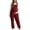 Wine, variant on Women's Maternity Corduroy Sleeveless Overalls Fall Adjustable Strap Cuffed Ankle Fashion Casual Pregnancy Jumpsuit S-XXL
