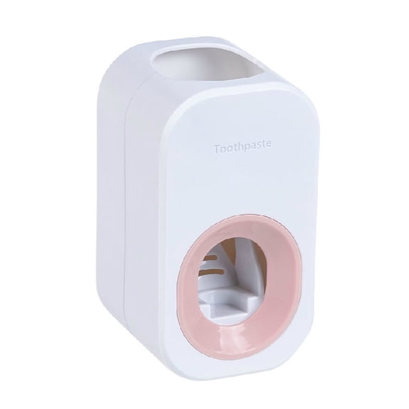 Automatic Toothpaste Squeezer, No-Drill Toothbrush Holder Rack, Convenient Brushing Organizer, Includes 1 Toothpaste Dispenser
