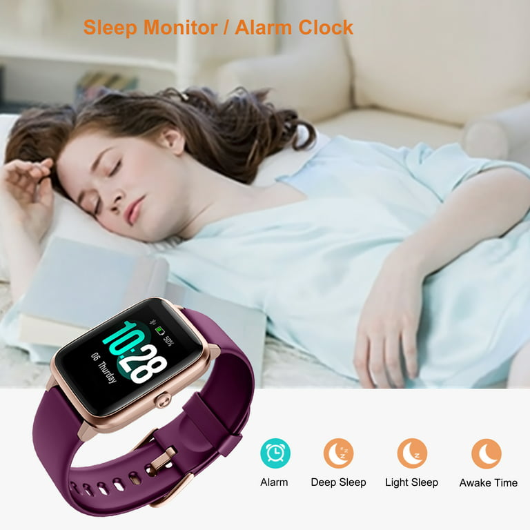  Smart Watches for Women, Smart Watch for Iphones Compatible,  Android Smart Watches Women,1.4 Inches Full Touch Screen with Ip68  Waterproof Fitness Tracker With Heart Rate,Sleep Monitor, Purple :  Electronics