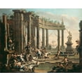 thumbnail image 2 of Magnasco, Alessandro 18x15 White Modern Wood Framed Museum Art Print Titled - Bacchanale, 2 of 4