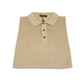 thumbnail image 4 of Mens PRINCELY Soft Merinos Wool Sweater Knits Lightweight Polo 1011-40 Tan Camel, 4 of 6