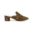 thumbnail image 3 of BLISSFUL STEP Women's Slide Mules Pointed Toe Chunky Heel Leopard 6, 3 of 7