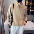 thumbnail image 3 of Ropa masculina Camisetas polo abotonadas para hombre Camisetas blancas Sudaderas Venta de camisetas Talla S Nuevas Manga larga a granel Una pieza Citas largas F, 3 of 5