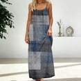 thumbnail image 2 of MOJOGO Women's Casual Maxi Dress Summer Back Tie Shift Dresses Lightweight Breathable Linen Blend Dress Beach Vacation Outfits S, 2 of 6