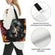 thumbnail image 3 of Fotbe Colorful Floral Black Dog Bolsa Tote Estética de Lona con Estampado para Mujer - Bolsa Reutilizable de Hombro Casual para Vacaciones, Compras, Trabajo y Gimnasio, 3 of 8