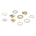 thumbnail image 1 of 10pcs Flower Leaf Vine Imitation Pearls Rings Handmade Jewelry Trendy Finger Accessories for Fashion Forward Women, 1 of 4