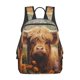 thumbnail image 1 of Balery Cute Floral Cow Mochila Ligera para Hombres y Mujeres – Resistente y Impermeable, Ideal para la Escuela, el Trabajo, los Viajes y el Uso Diario, 1 of 7