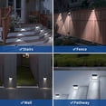 thumbnail image 4 of 2 luces solares para escaleras, 6 luces LED blancas. Adepaton CPB-US-DYP613-3, 4 of 4