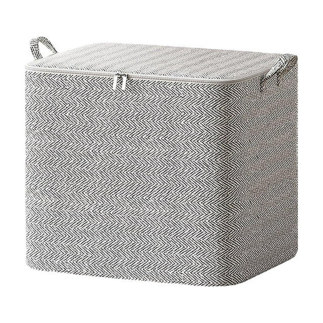 Sac de Rangement à Fermeture Éclair Non Tissé Panier de Rangement pour Couette de Déménagement Sac de Rangement pour Vêtements de Grande Capacité de Voyage