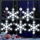 thumbnail image 1 of 5Pack Christmas Window Lights Decorations with Timer,Battery Powered Christmas Hanging White Lighted Snowflake Shaped LED Sucker for Xmas Tree Firepla, 1 of 5