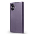 thumbnail image 4 of Allytechgroup RFID Blocking Leather Flip Wallet Cell Phone Case with 1 Case for Apple iPhone 16 Purple, 4 of 7