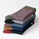 thumbnail image 5 of Calcetines de otoño e invierno para hombre, de doble aguja, de color liso, informales, de negocios, de algodón, para hombre, 5 of 6