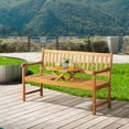 thumbnail image 2 of Alaterre Furniture Bristol Two Seat Bench with Pop Up Table, Natural, 2 of 8