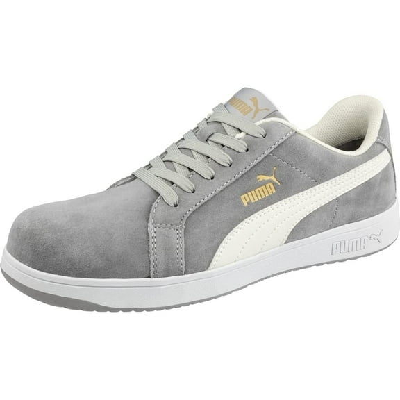 PUMA Safety Women's Iconic Suede Grey Low SD Safety Shoes Composite Toe Slip Resistant  Grey