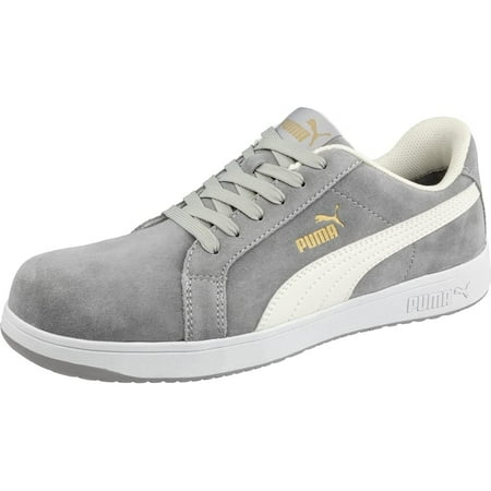 

PUMA Safety Women s Iconic Suede Grey Low SD Safety Shoes Composite Toe Slip Resistant Grey