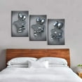 thumbnail image 3 of 3 Pieces Love Heart 3D Effect Wall Art Abstract Metal Figure Sculpture Canvas Couples Wall Art Hug Wall Decor 3D Wall Art Love Wall Decor Sexy Poster for Living Room Bedroom Decor 12x16x3, 3 of 6
