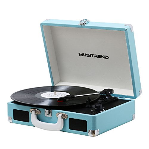 musitrend turntable portable suitcase record player