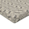 thumbnail image 4 of Ambesonne Boho Fitted Sheet, Lace Pattern Geometric Swirls, Twin Size, Eggshell Dimgray, 4 of 5