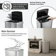 thumbnail image 4 of Innovaze 13 Gallon Stainless Steel Rectangular Motion Sensor Trash Can for Kitchen, 4 of 10