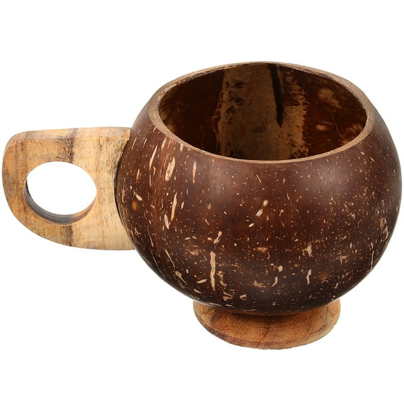 MEIBUTYUP Natural Coconut Shell Cup for Coffee, Tea, and Beverage Storage - Reusable Drinkware for Everyday Use
