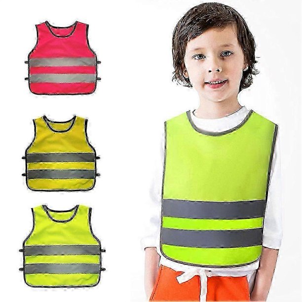 Chaleco de seguridad para exteriores con estampado fluorescente para niños y niñas