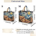 thumbnail image 2 of FORMRS Womens Corduroy Tote Bag Crossbody Shoulder Handbag with Pocket, Starry Pizza, 2 of 7