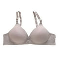 thumbnail image 4 of Bras for Women,Full Coverage Wireless Bras Plus Size Support Comfort Non Padded Breathable Soft Cup Everyday Wear,Sports Bras for Women,Light Gray,36, 4 of 5