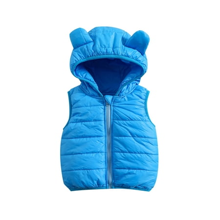 

Afunbaby Kids Baby Down Gilet Lightweight Cartoon Waistcoat Boy Girl Winter Hooded Coat Cardigan