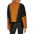 thumbnail image 2 of DKNY Womens Faux Leather Trim Short Motorcycle Jacket, 2 of 2