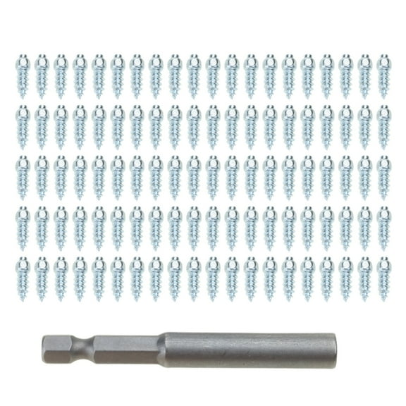 YROHGKPN 100Pcs Carbides Screw Tire Studs Wheel Tyre Snow Studs Snow Tire Spikes Trim Screw in Tire