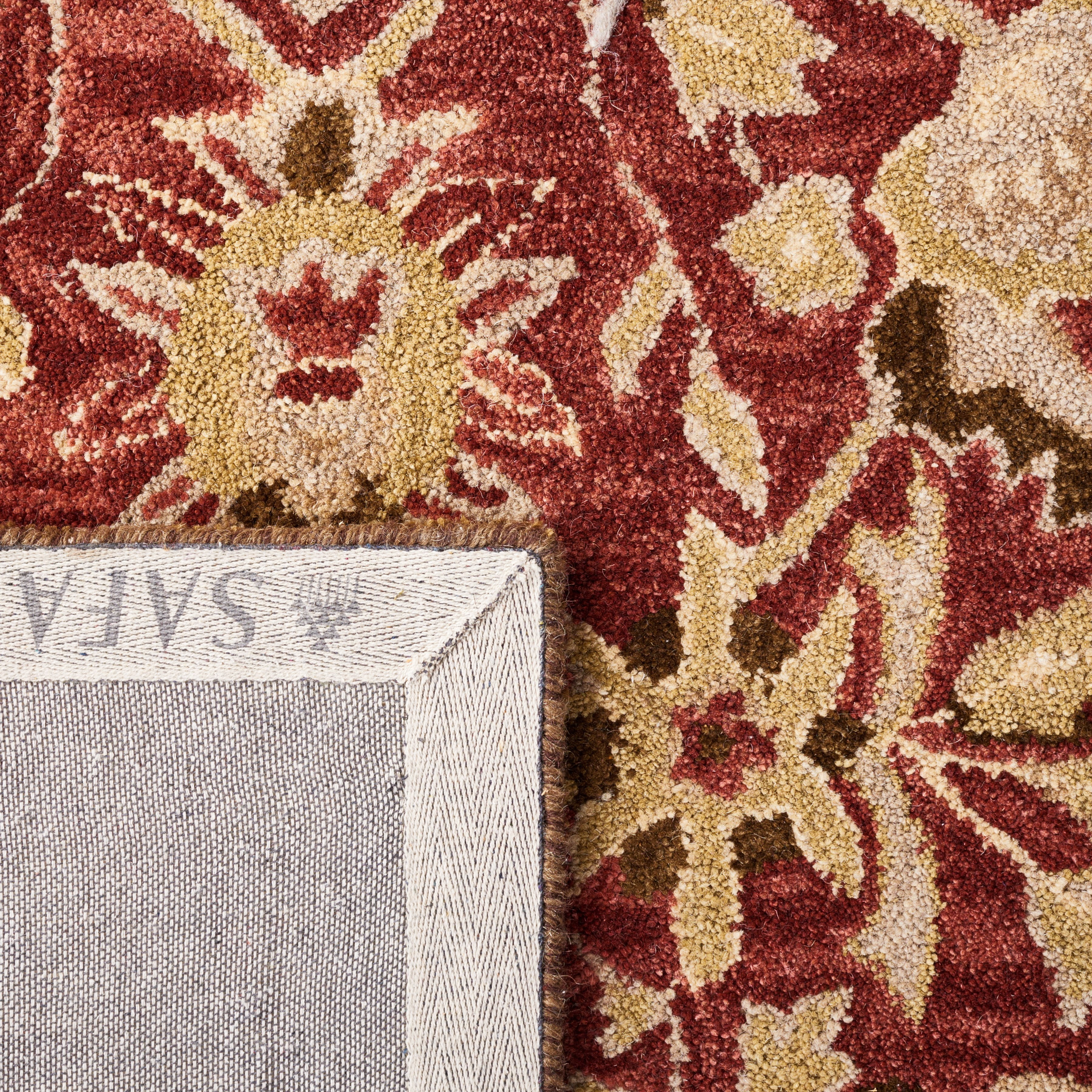 SAFAVIEH Antiquity Jaki Oriental Wool Area Rug, Red/Beige, 9' x 12'