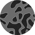 thumbnail image 1 of Ahgly Company Machine Washable Indoor Round Transitional Charcoal Black Area Rugs, 3' Round, 1 of 7