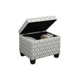 thumbnail image 3 of Pemberly Row Storage Ottoman in Gray Faux Leather Print Fabric, 3 of 10