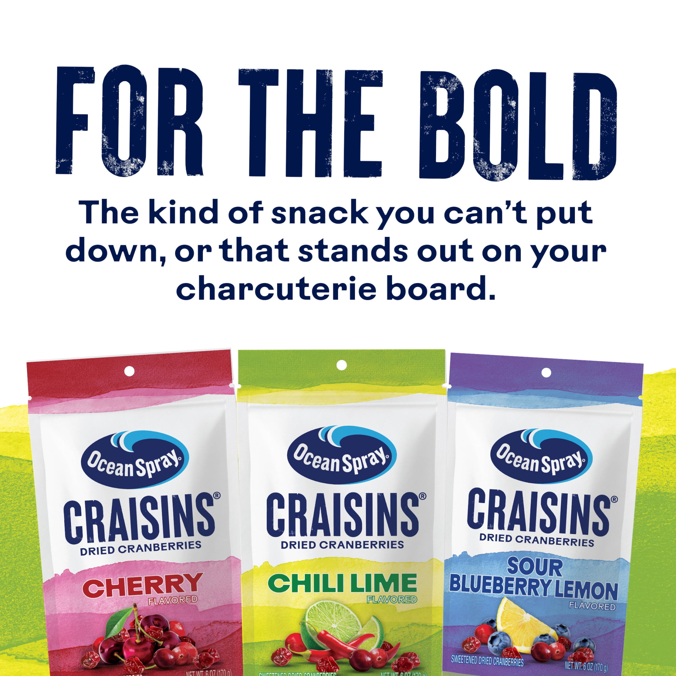 (8 pack) Ocean Spray® Chili Lime Flavored Craisins® Dried Cranberries 6oz
