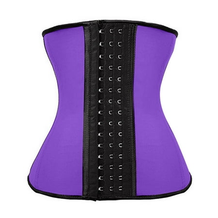 TrdSipl Waist Trainer for Women Weight Loss Slimming Corsets Body Shaper Tummy Control Perspiration Plus Size Shapewear Purple M