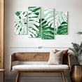 thumbnail image 3 of Elephant Stock Tropical Jungle Monstera Wall Art - Horizontal Multi Panel Canvas - Living Room Wall Decor - Floral And Botanical Multi Panel - Green And White Decor - 52" x 32", 3 of 8