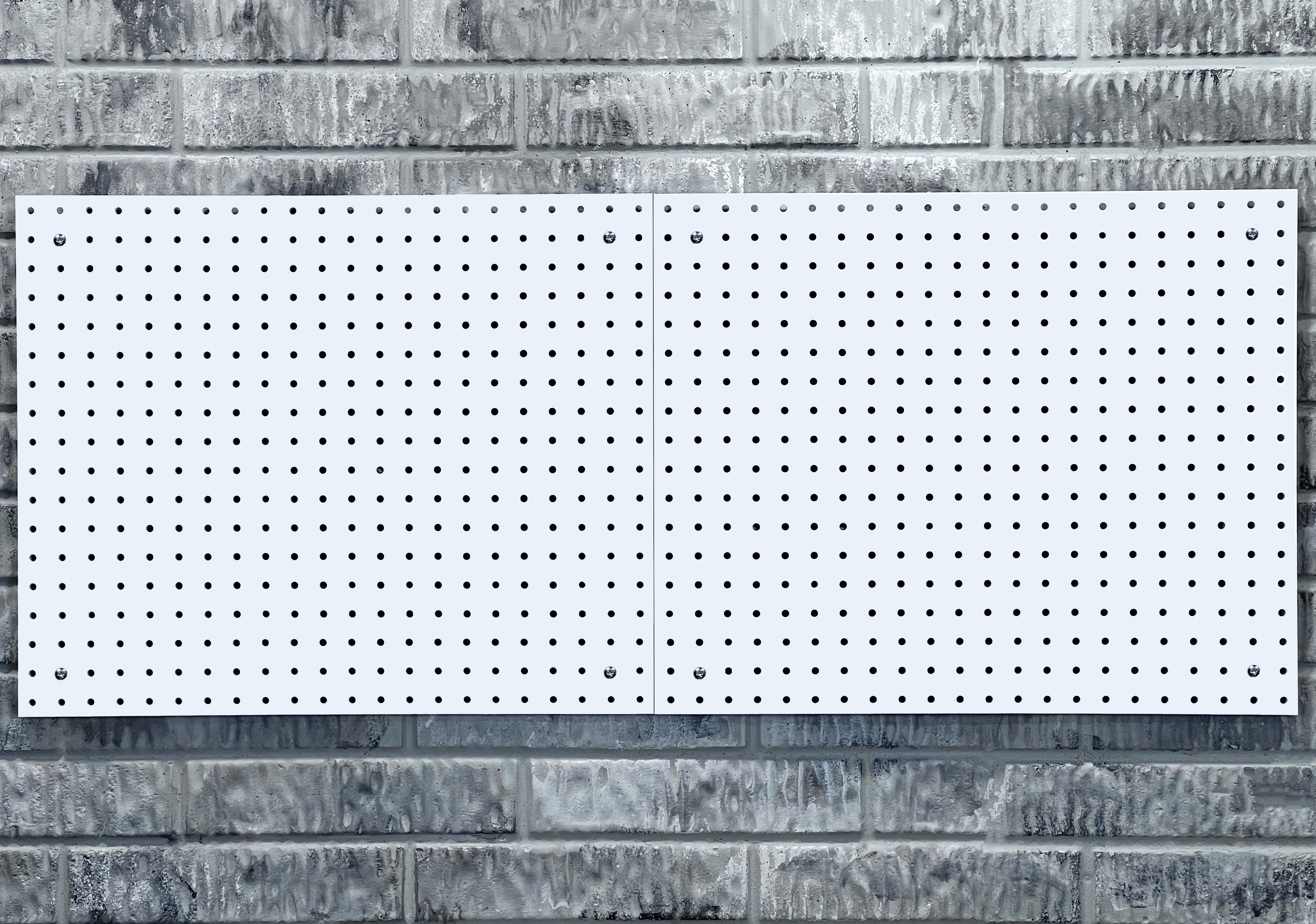 Triton Products (2) 22" W x 18" H x 1/4" D White Polypropylene Pegboards with 9/32" Hole Size