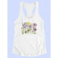 thumbnail image 3 of Lacey Flowers Racerback Tank Women -Jennifer Paxton Parker Designs, Female Small, 3 of 4