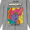 thumbnail image 2 of Mr Men & Little Miss Classic Little Miss Naughty Rule Breaker Heather Gray Crew Neck Long Sleeve Tee-Large, 2 of 4