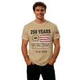 thumbnail image 5 of Mens 250 Anniversary USA Shirt, America Flag T-Shirt 4th Of July Shirt Short Sleeve Polo Shirts Beige Size S, 5 of 5