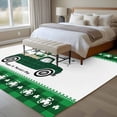 thumbnail image 5 of Area Rug 72×108in, Rustic Dwarf Green Checkered Floor Carpet Living Room Rug, St. Patrick's Day Three Leaf Non-Slip Welcome Mat Indoor Rugs for Bedroom Dining Room, 5 of 9