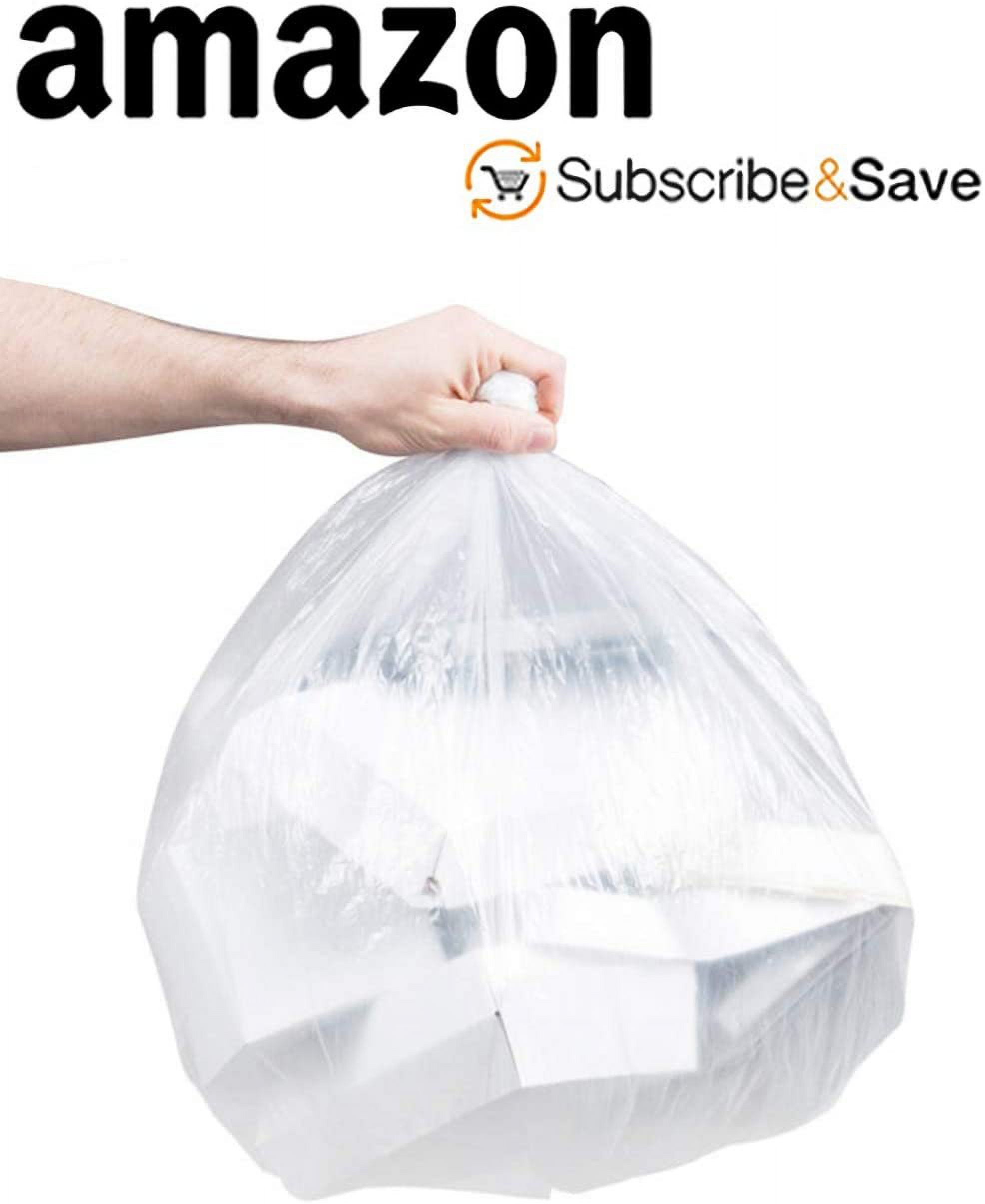 CCLINERS 2.6 Gallon 240 Clear Small Trash Bags Bathroom Garbage Bags 10 Liter Plastic Wastebasket Trash Can Liners for Home and Office