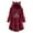 B-Red, variant on Fjofpr Fleece Pullover Women Plus Size Winter Coats for Women Long Length Thick Christmas Clothes Women Woman's Casual Christmas Printing Buttons Long Sleeved Hooded Coat Top