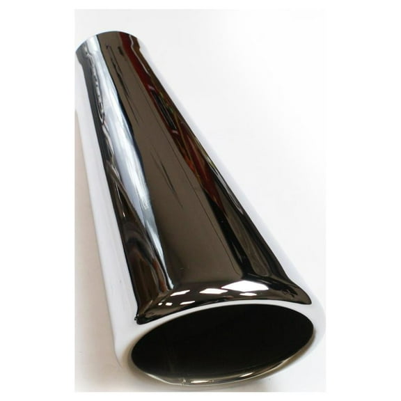 JBA 2in x 4in x 11in Rolled Stainless Steel Polished Chrome Trumpet Tip - Weld On