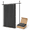 Grey-100"W x 84"L (Pack of 1), variant on Grey 100"W x 84"L (Pack of 2) Room Divider Curtain Set with Adjustable Pole Brackets