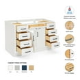 thumbnail image 2 of Ariel Hepburn 54 In. Single Sink Base Cabinet In White, 2 of 10