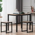 thumbnail image 6 of 3 Pieces Kitchen Table Set, Bistro Table Set with Two Stools, 35.4 x 23.6 x 29.5" Countertop Small Dining Table Sets for 2, Counter Height Bar Table for Breakfast Nook, Kitchen, Dining Room, JA1651, 6 of 9
