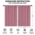 thumbnail image 2 of Blackout Kids Curtains,Pink Brown Heart Checkered Pattern Childrens Insulated Curtains Set Of 2,Bedroom Essentials,Toddler Room Decor 52"x84", 2 of 5